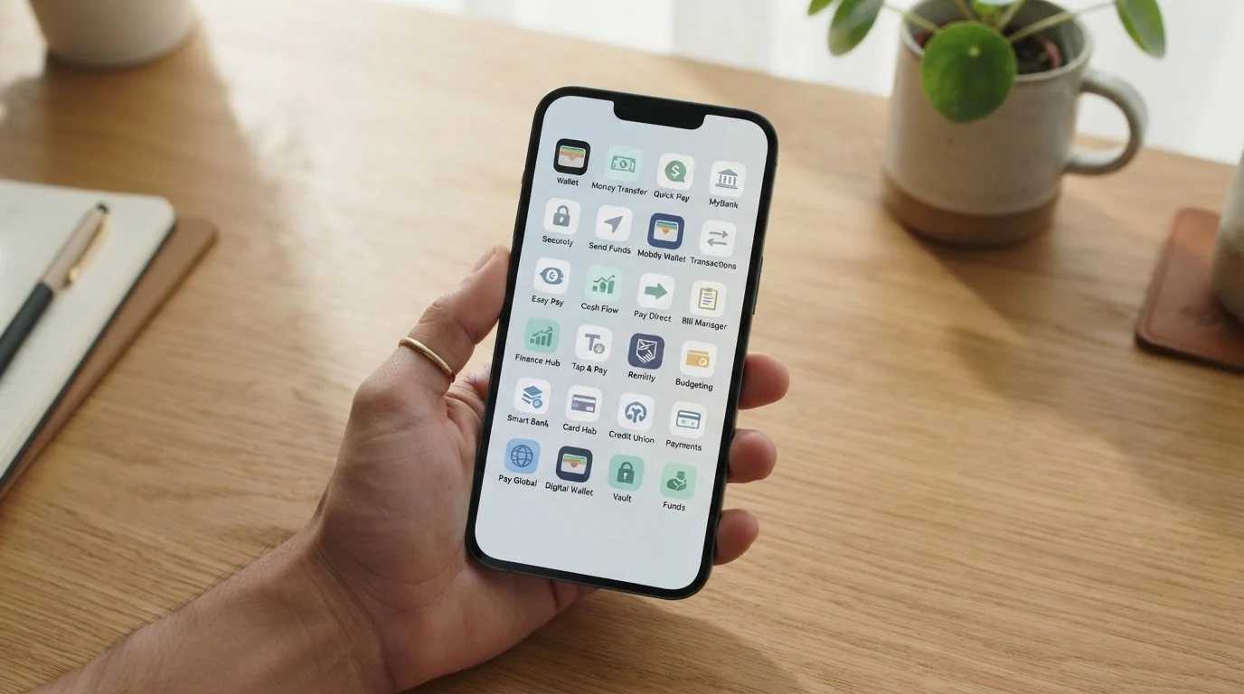 Smartphone screen showing multiple e-wallet apps installed side by side