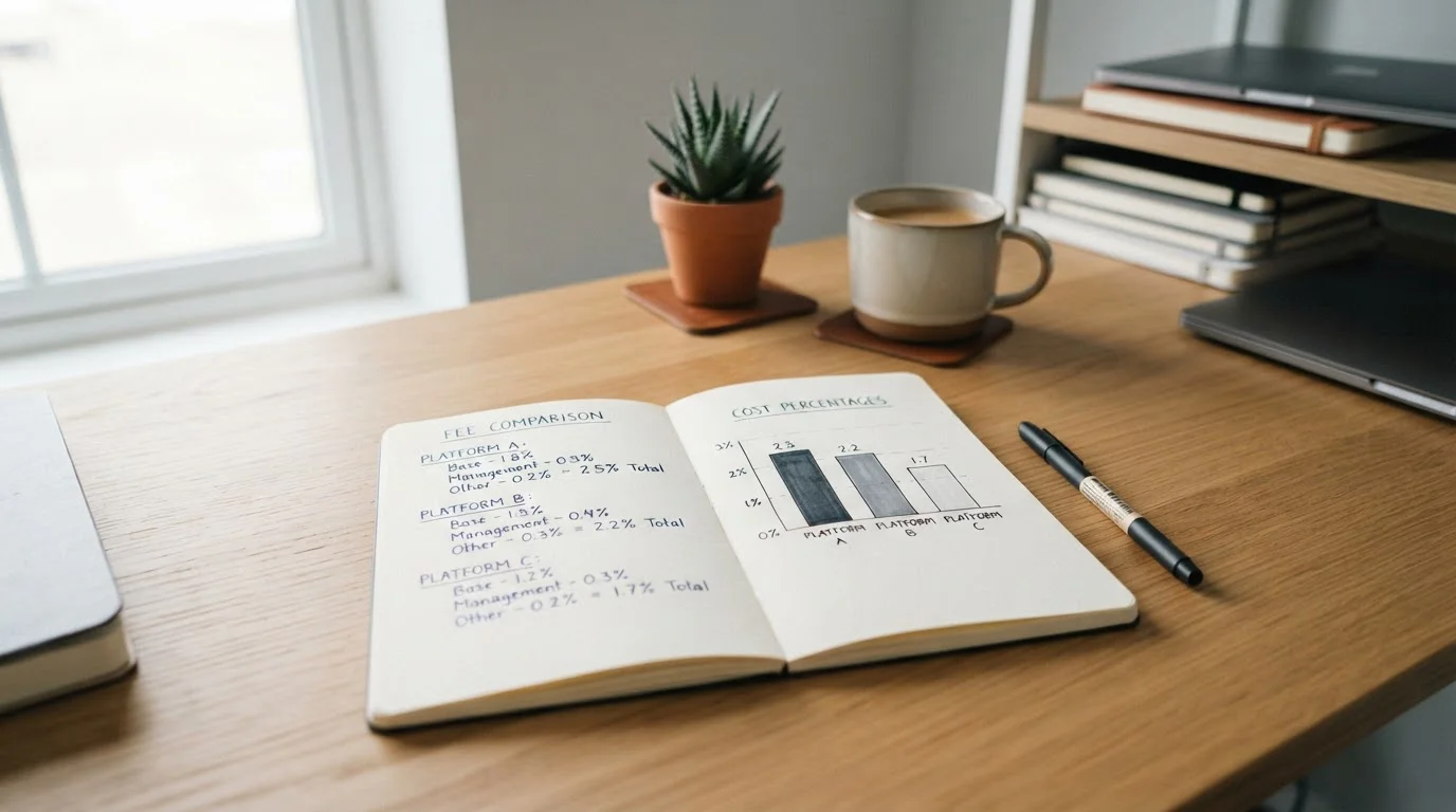 Fee breakdown comparison showing MuchBetter costs vs other e-wallets