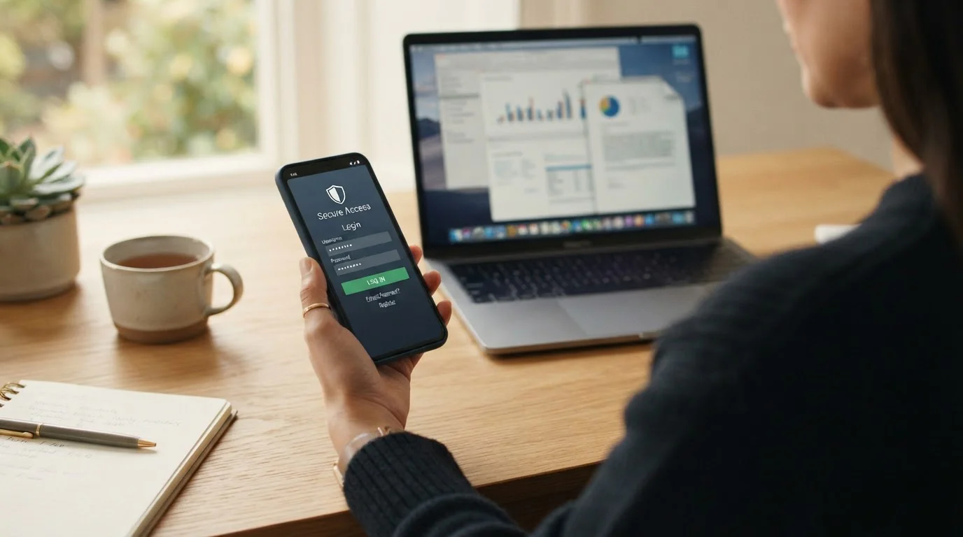 Smartphone showing secure bank login for Open Banking casino deposit