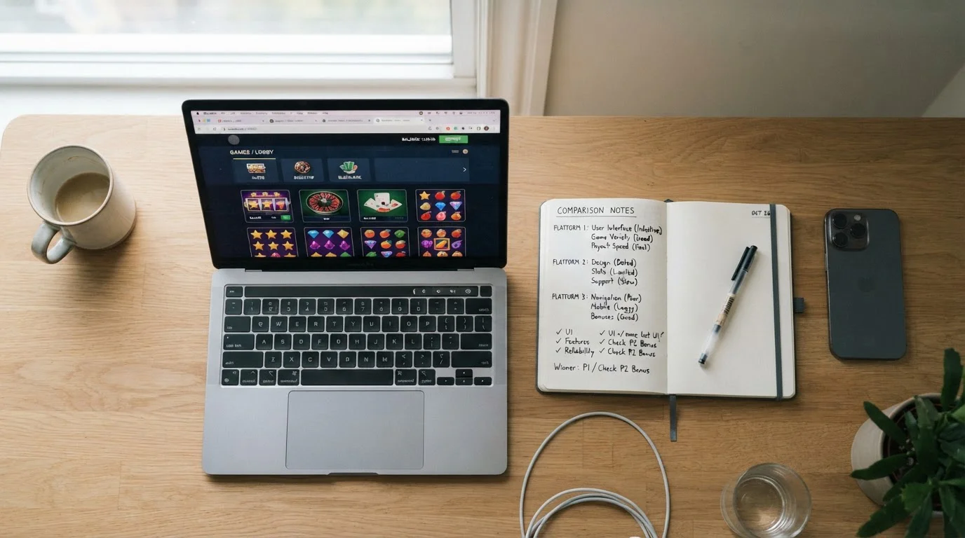 Crypto casino platform interface showing multiple casino options