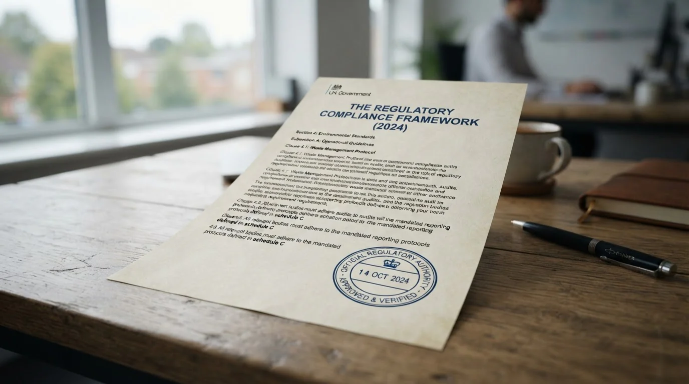 Official document showing UK Gambling Commission credit card ban regulation with stamp