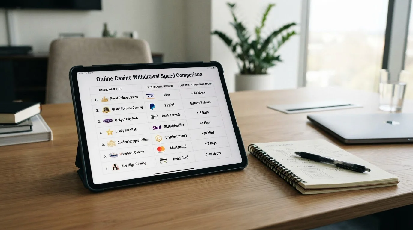 Comparison of UK casino withdrawal speeds and minimum deposit requirements