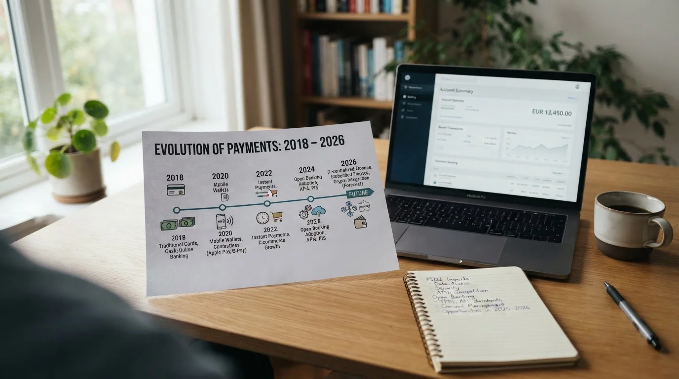 Timeline showing evolution from Citadel to open banking payments