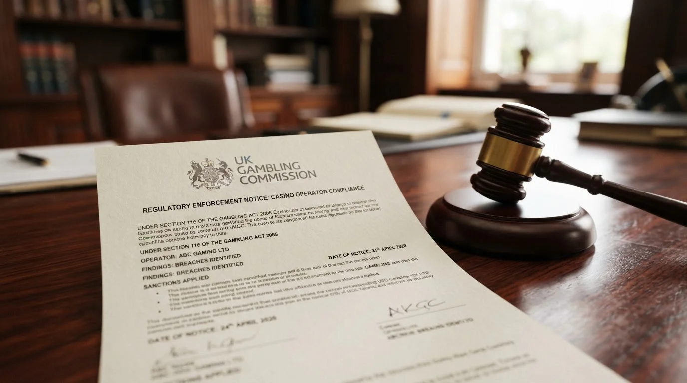 UK Gambling Commission regulatory document on desk with gavel symbolising the April 2020 credit card ban