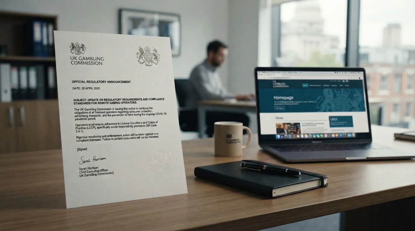 UK Gambling Commission official document showing April 2020 credit card ban announcement