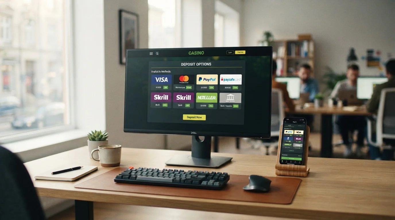 bet365 casino interface showing £5 deposit option on desktop and mobile screens